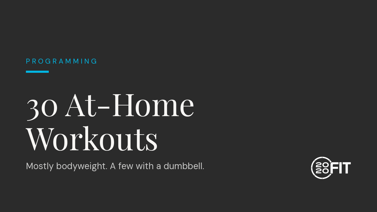 30 At-Home Workouts