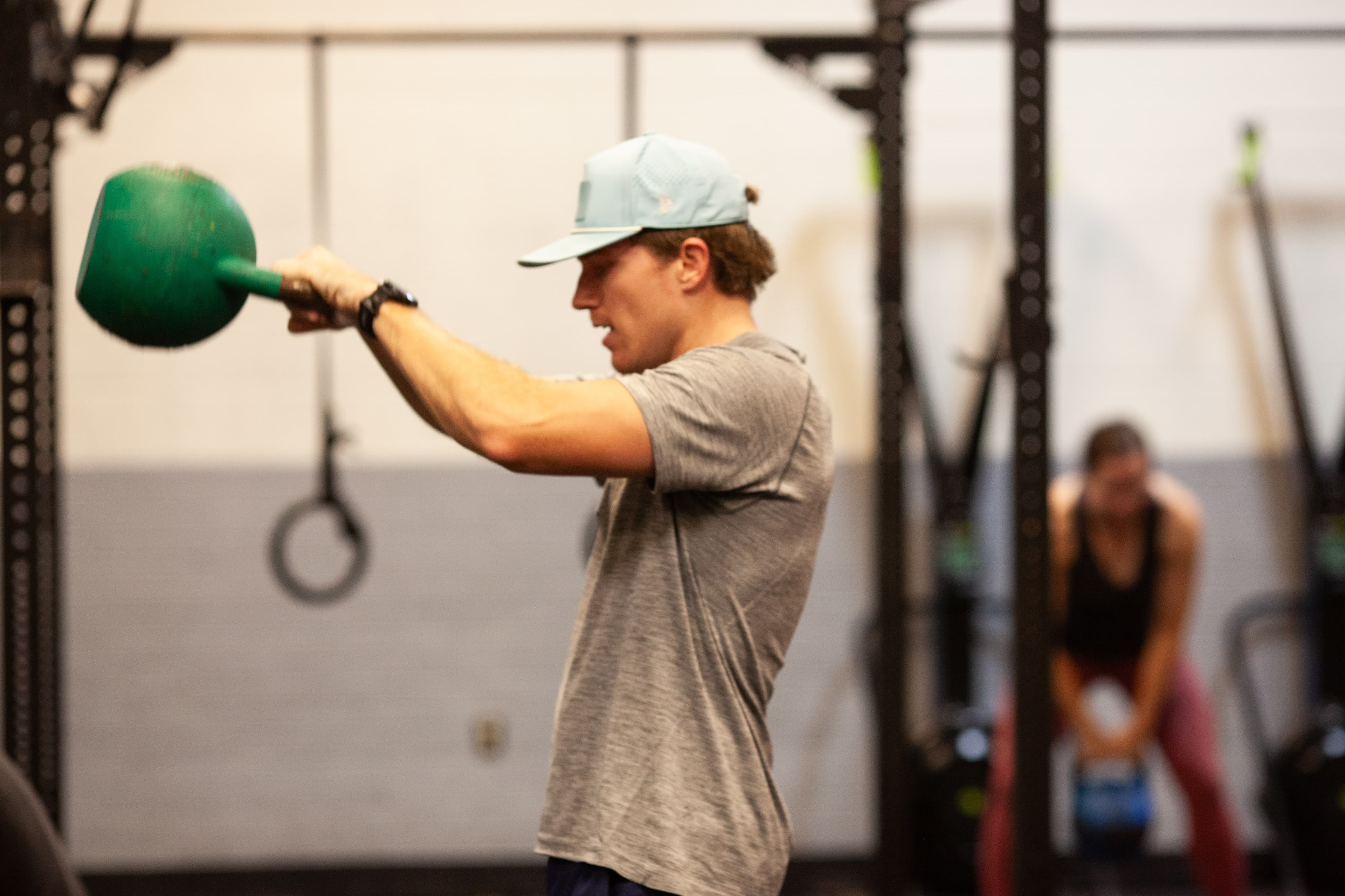 Member training with a kettlebell
