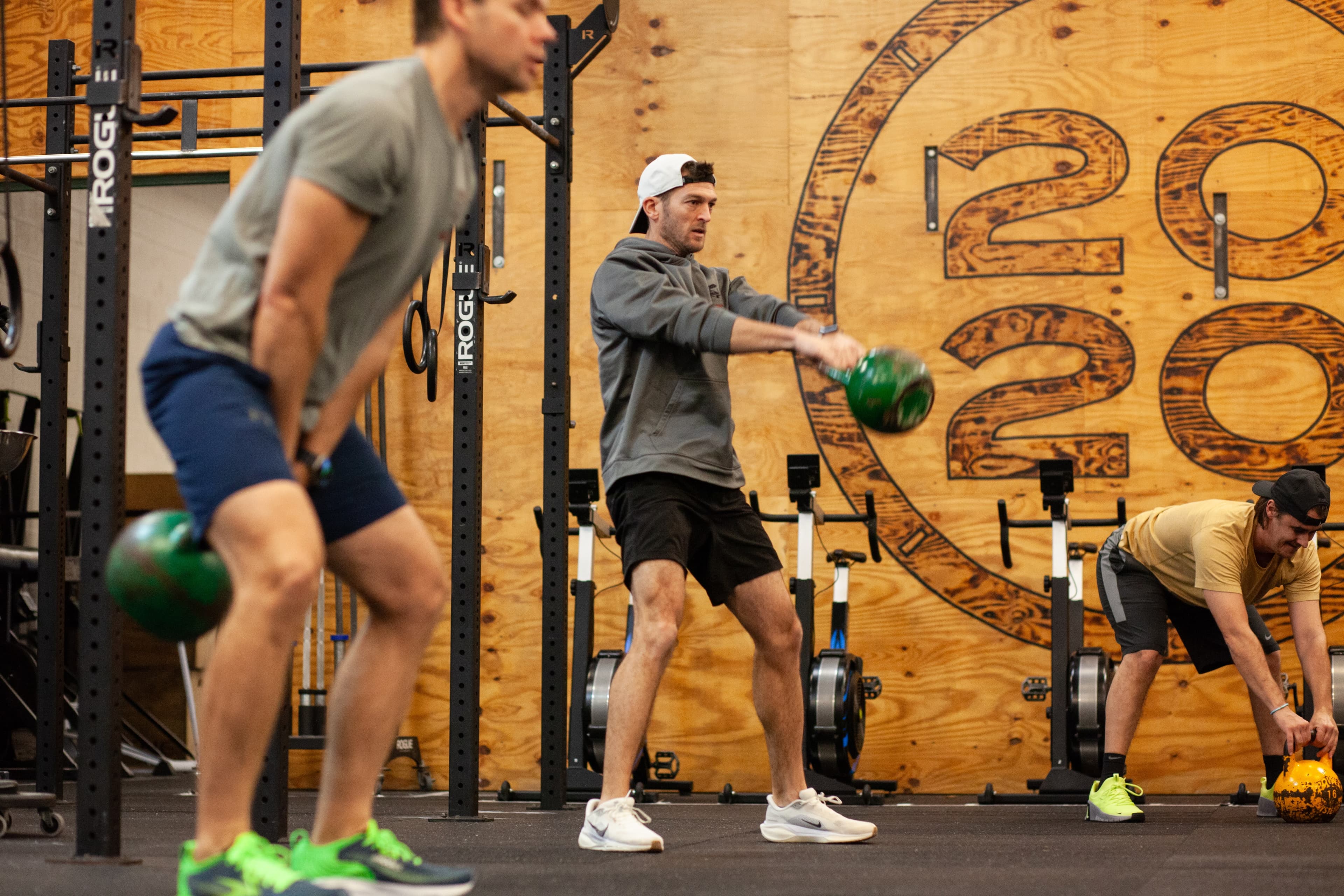 Members training together in a group class